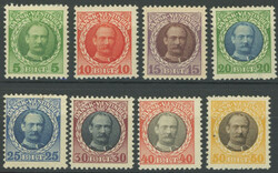 1907/08, "König Friedrich VIII", Falzreste, PrachtsatzAutomatically ...