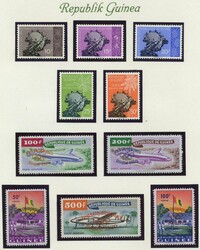 fast komplette postfrische Sammlung Guinea von 1959-63, Mi.Nr. 1-25 ...