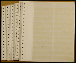 50 weiße KABE Einsteckseiten mit 11 geteilten Streifen, ...