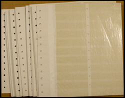 45 weiße Leuchtturm Einsteckseiten mit 10 geteilten Streifen, ...