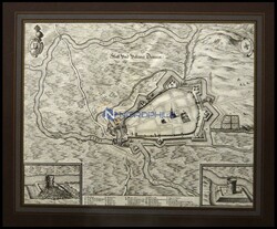 DEMMIN, Gesamtansicht aus der Vogelschau mit der Hautgebäude, ...