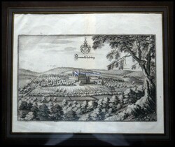 EMMERTHAL: Hämelschenburg, Kupferstich von Merian um ...