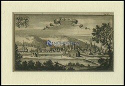 KELHEIM, general view, copper engraving by Ertl, 1687