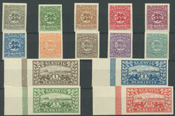 1920, ungezähnter Probedruck auf dünnem Papier, Markwerte mit ...