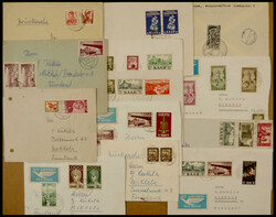 1950-56, 12 verschiedene Bedarfsbelege nach FinnlandAutomatically ...