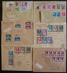 1928-37, 7 Einschreibbriefe in die Schweiz mit verschiedenen ...