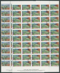 1992, "Insekten" im Bogensatz (100) mit zentrischen Stempeln, 2x ...