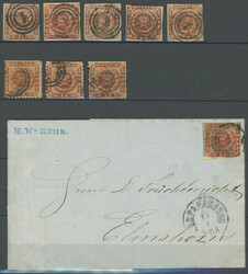 1851-1863, Partie Dänemark von 43 Werten, in unterschiedlicher ...