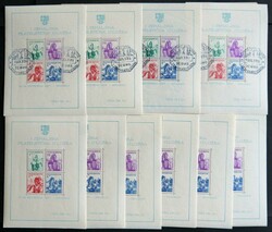 1937. Block "Landesausstellung", 6x postfrisch und 4x mit ...