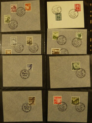 1938, 14 verschiedene Belege mit Sonderstempel, ab April 1938, u.a. ...