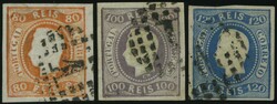 1866/7, 80 - 120 R. "Wertbänder in geschweifter Form", ungezähnt, 3 ...