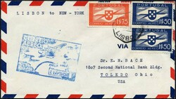 25.5.35, PAA Erstflug per Yankee-Clipper "LISSABON-NEW YORK", Pracht, ...