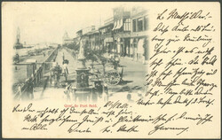 1901, 2 M. "Sphinx" im senkrechten Paar auf Ansichtskarte von Port ...