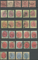 saubere gestempelte Partie von 127 Werten, Erhaltung meist ...