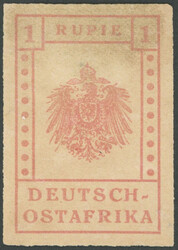 1916, 1 Rupie "WUGA", übliche kleine Mängel, feinst, gepr. ...
