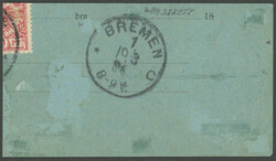 50 Pf. mittelbraunrot im waagerechten Paar mit Stempel "APIA 25.1.94" ...