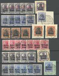 gestempelte Partie von 135 Werten, incl. Porto, Kriegssteuermarken ...