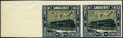 1923, 75 C. "Steingutfabrik", ungezähnt, im waagerechten Randpaar, ...