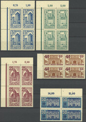 1936, buildings in blocks of four from the margin, mint never hinged, ...