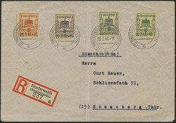 1946, 8 Pf. dark blue violet and experimental perforation 8 Pf. ...