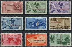1934, "Fußball-Weltmeisterschaft", Falzrest, Prachtsatz