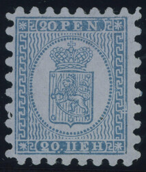 1873, 20 P. blue, all tongues! manufactured paper wrinkle, without ...