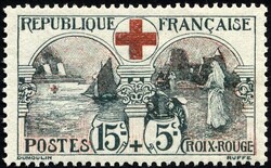 1918, 15 C. Red Cross, rest of hinge, superb, Michel 150.-
