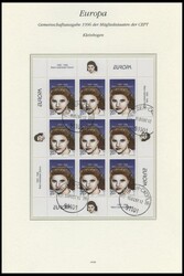 1996, famous woman in miniature sheets, superb, Michel 160.-