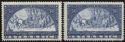 1933, 50 g. Vienna Philatelic Exhibition, both papers, mint never ...