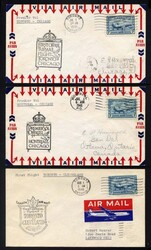 1946, 3 various first flights: TORONTO CHICAGO, MONTREAL CHICAGO ...