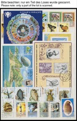 cancelled lot of 1975-92 with many good issues and souvenir sheets, ...
