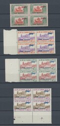 1927/8, komplett in postfrischen Viererblocks, ohne Mi.Nr. 149, fast ...
