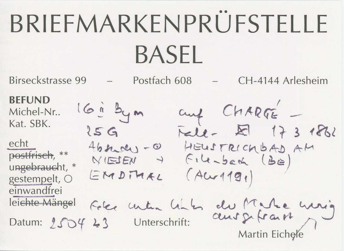 Image 2 for lot number 263 for 12th Heuberger Auction