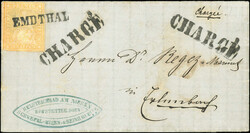 1862: 'HEUSTRICH-BAD AM NIESEN', blauer Absenderstp. auf ...