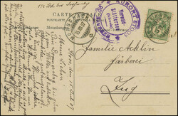 1907: Morschach, sauber entw. mit violettem Zweikreisstp. "KURORT ...