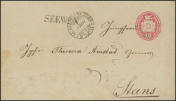 1868: Vierwaldstättersee, 10 Rp. Tüblibrief (leicht fleckig), ...