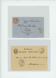 1866/93: Zürichsee, gutes Lot mit vier Belegen, inkl. eine ...