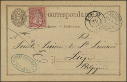 Belgien: 10 Rp. karmin, farbfr. u. einwandfrei gez. als ...