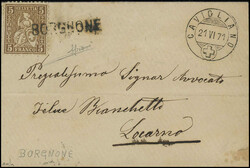 5 Rp. braun, farbfr. u. gut gezähnt (oben links bestossene Ecke), ...