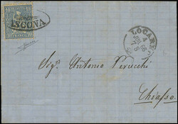 10 Rp. blau, farbfr. u. einwandfrei gez., ideal klar u. übergehend ...