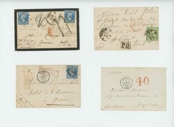 1859/80: Interessantes kleines Brieflot mit 14 Belegen meist aus ...