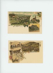 Lichtensteig: Schönes Lot fünf Ansichtskarten/Lithos in guter ...