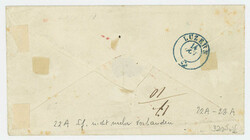 5 Rp. braun (ohne Seidenfaden) zus. mit 10 Rp. preussischblau (links ...