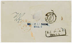 Markenlose Zeit 1851 (26. Dez.): Taxierter Porto-Faltbrief von Basel ...