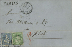 Ungarn: 10 Rp. blau zus. mit 40 Rp. grün, farbfr. und normal gez., ...