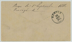 1881: Tüblibrief 25 Rp. grün von "LUGANO 5 IX 81 XII" nach ...