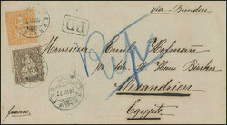 Ägypten: Brief von Herrliberg mit Leitung über Italien, via ...