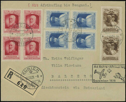 2. Schweizer Afrikaflug Zürich - Bengasi 1929 (15. Dez.): Eingeschr. ...