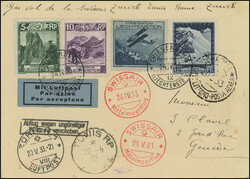 Mittelmeerflug der Swissair 1933 (20. Mai): Attraktive Karte entw. ...