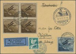 Ballonpost Gordon-Bennet-Wettfahrt Basel 1932 (25. Sept.): Karte ...